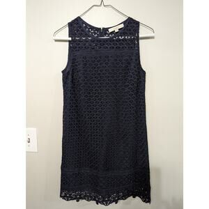 Women's Loft Petite Navy lace dress size 6P